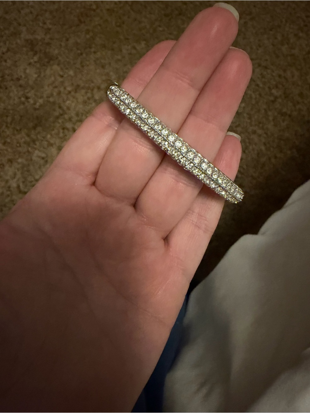 Lia Sophia Crystal Double-Row Tennis Bracelet - Silver Tone